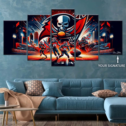American Football Wall Art - AF5225 - Tampa Bay Buccaneers - Super Bowl Spirit - NFL Football Team - American Football Poster - American Football Canvas