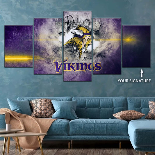 American Football Canvas Wall Art - AF5246 - Minnesota Vikings - NFL Teams