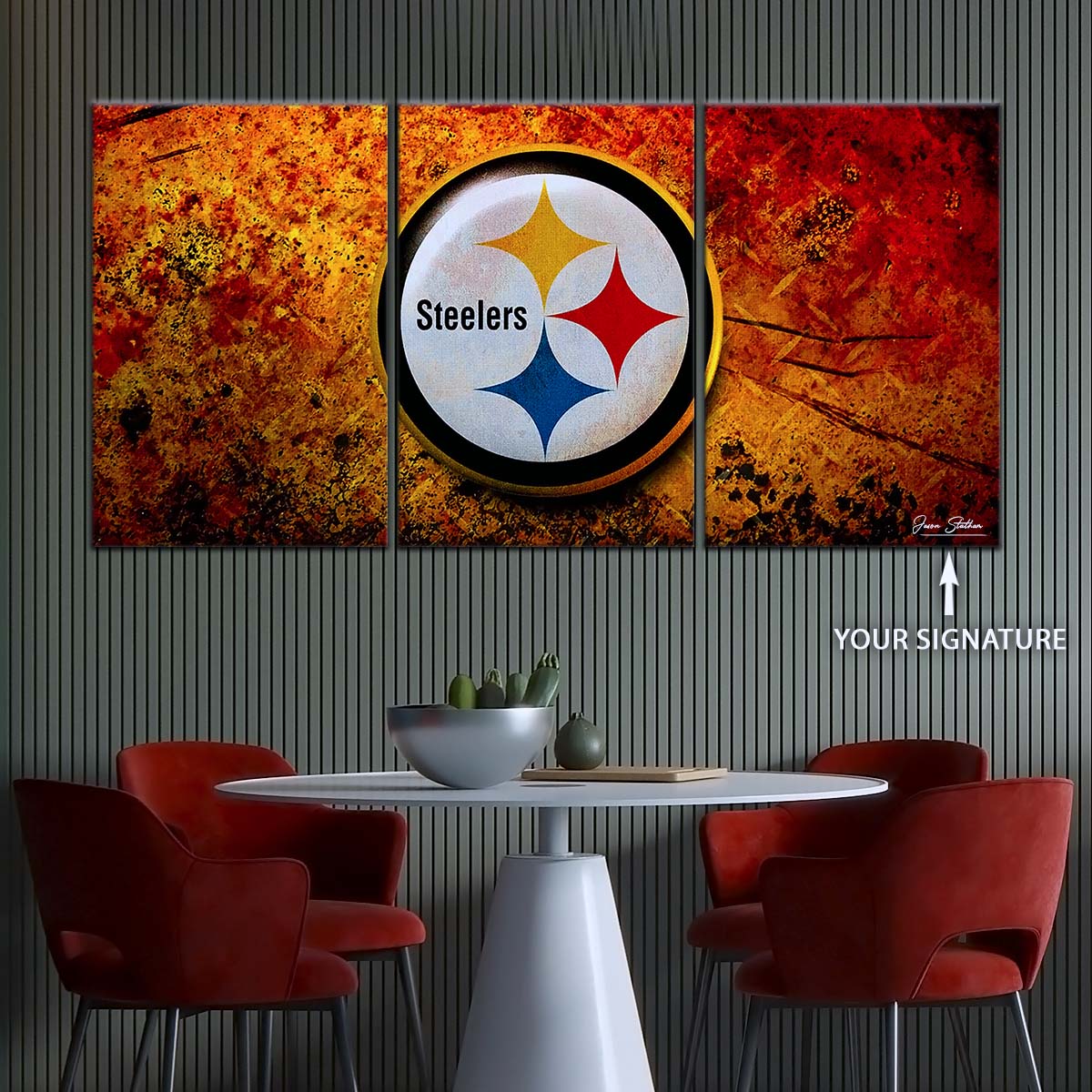 American Football Wall Art - AF5213 - Pittsburgh Steelers - Power & Passion - NFL Football Team - American Football Poster - American Football Canvas