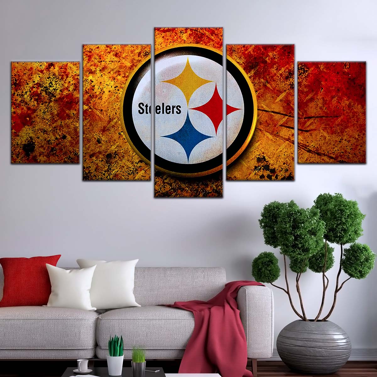 American Football Wall Art - AF5213 - Pittsburgh Steelers - Power & Passion - NFL Football Team - American Football Poster - American Football Canvas