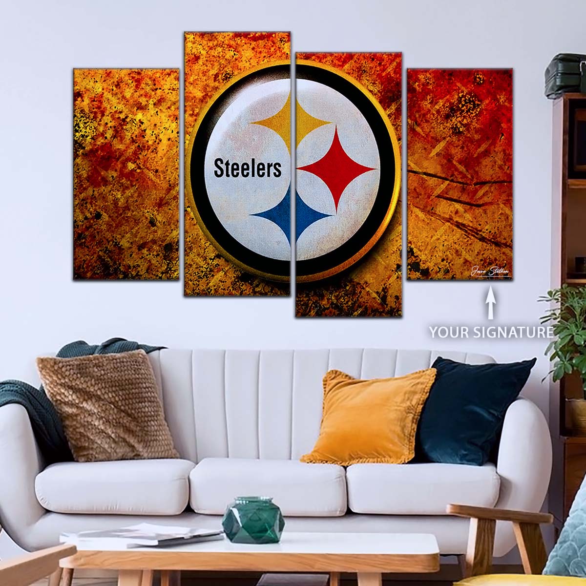 American Football Wall Art - AF5213 - Pittsburgh Steelers - Power & Passion - NFL Football Team - American Football Poster - American Football Canvas