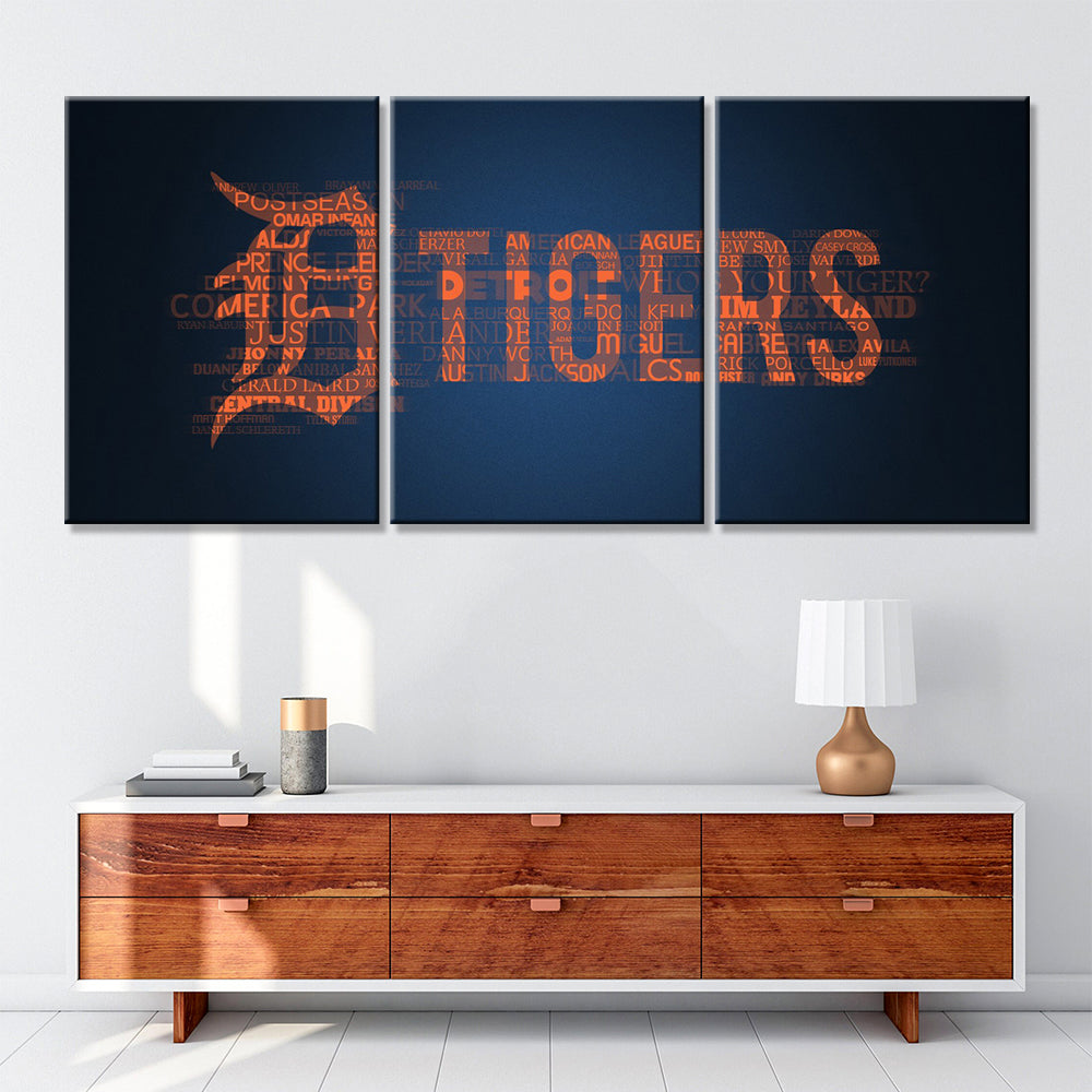 Baseball Wall Art - BB5028 - Detroit Tigers - Baseball Poster - Baseball Canvas