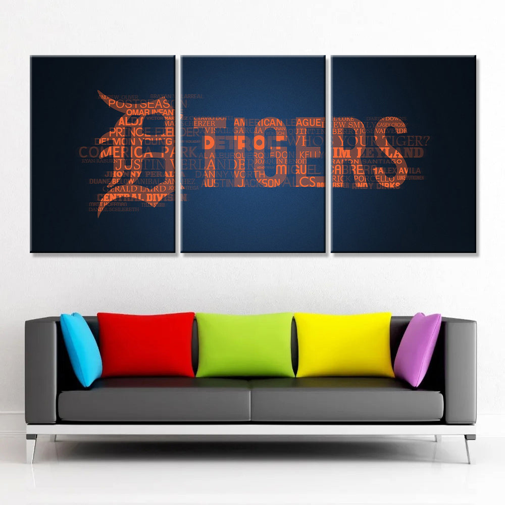 Baseball Wall Art - BB5028 - Detroit Tigers - Baseball Poster - Baseball Canvas