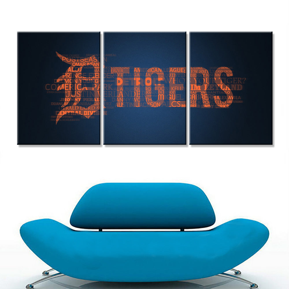 Baseball Wall Art - BB5028 - Detroit Tigers - Baseball Poster - Baseball Canvas