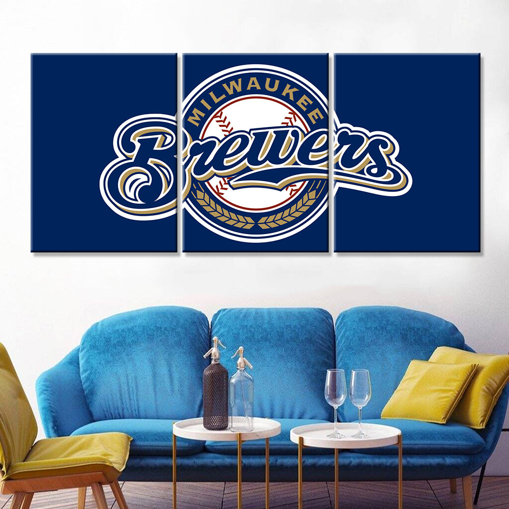 Baseball Wall Art - BB5030 - Milwaukee Brewers - Baseball Poster - Baseball Canvas