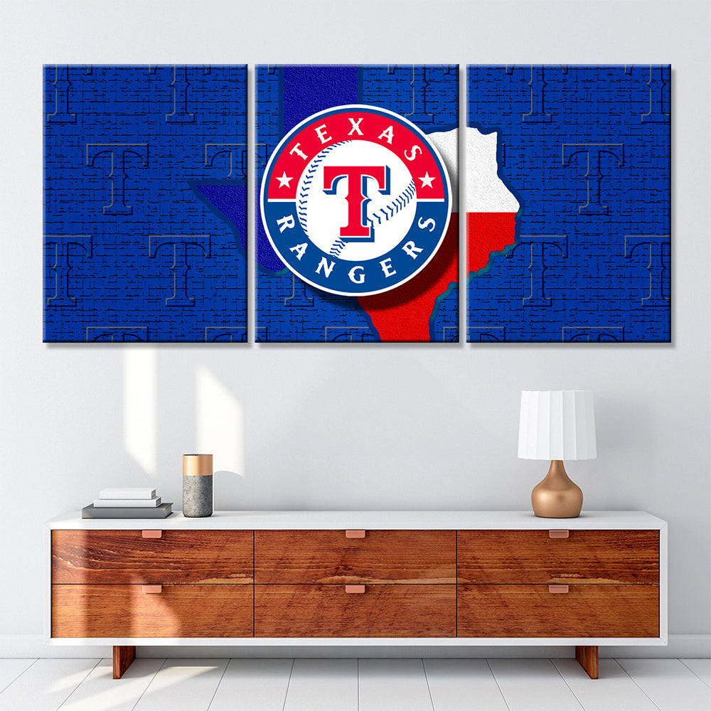 Baseball Wall Art - BB5035 - Texas Rangers - Baseball Poster - Baseball Canvas
