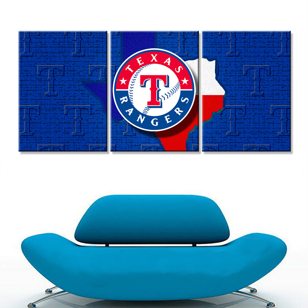 Baseball Wall Art - BB5035 - Texas Rangers - Baseball Poster - Baseball Canvas