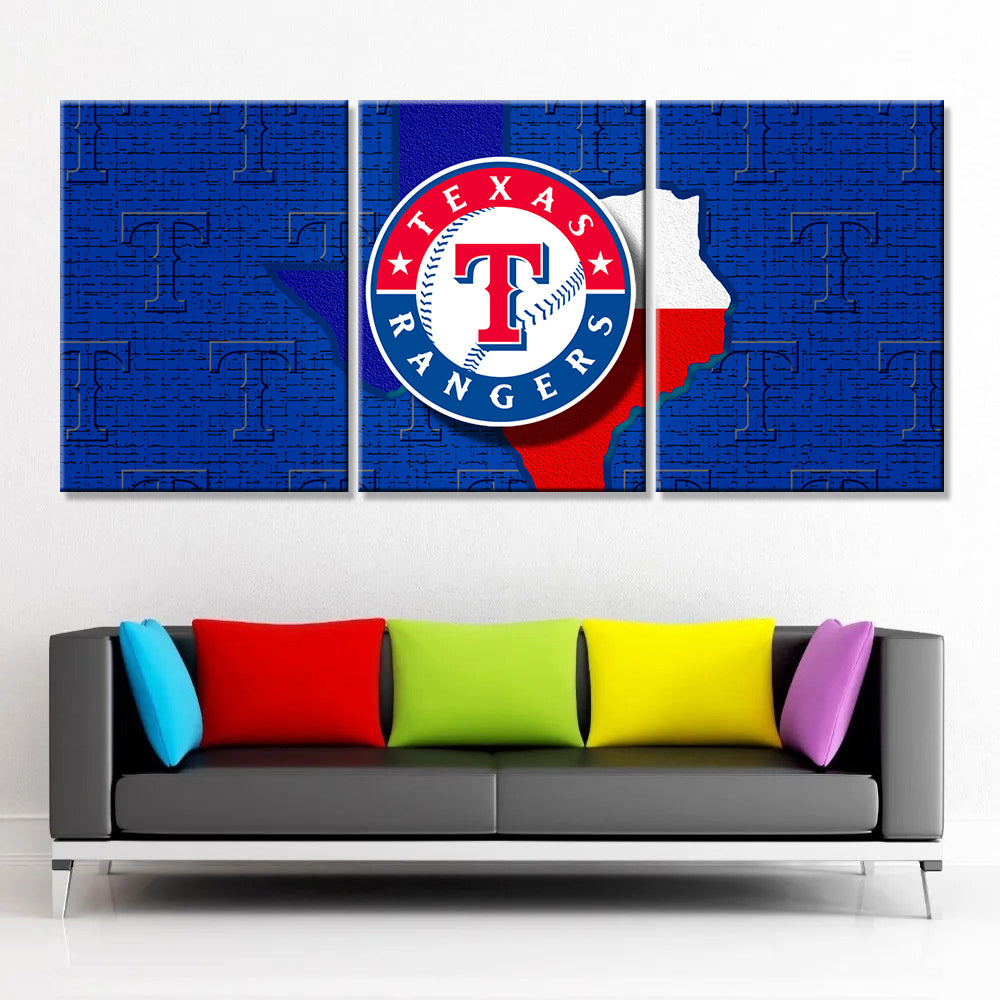 Baseball Wall Art - BB5035 - Texas Rangers - Baseball Poster - Baseball Canvas