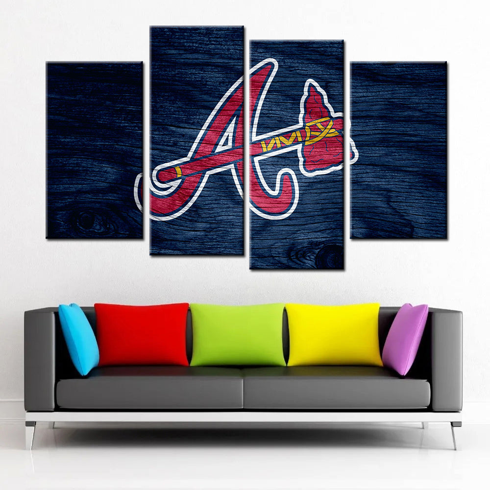 Baseball Wall Art - BB5023 - Atlanta Braves Baseball - Baseball Poster - Baseball Canvas