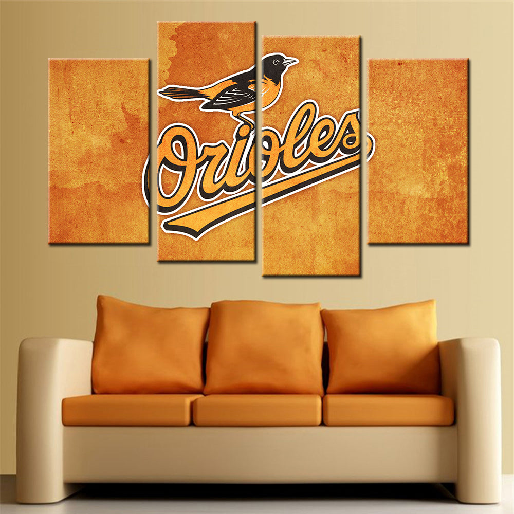Baseball Wall Art - BB5024 - Baltimore Orioles Baseball - Baseball Poster - Baseball Canvas