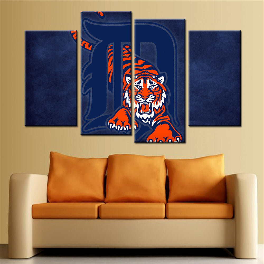 Baseball Wall Art - BB5027 - Detroit Tigers - Baseball Poster - Baseball Canvas