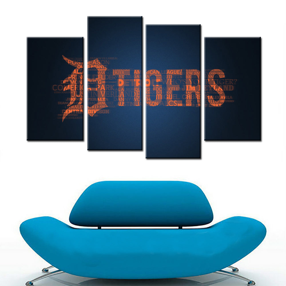 Baseball Wall Art - BB5028 - Detroit Tigers - Baseball Poster - Baseball Canvas