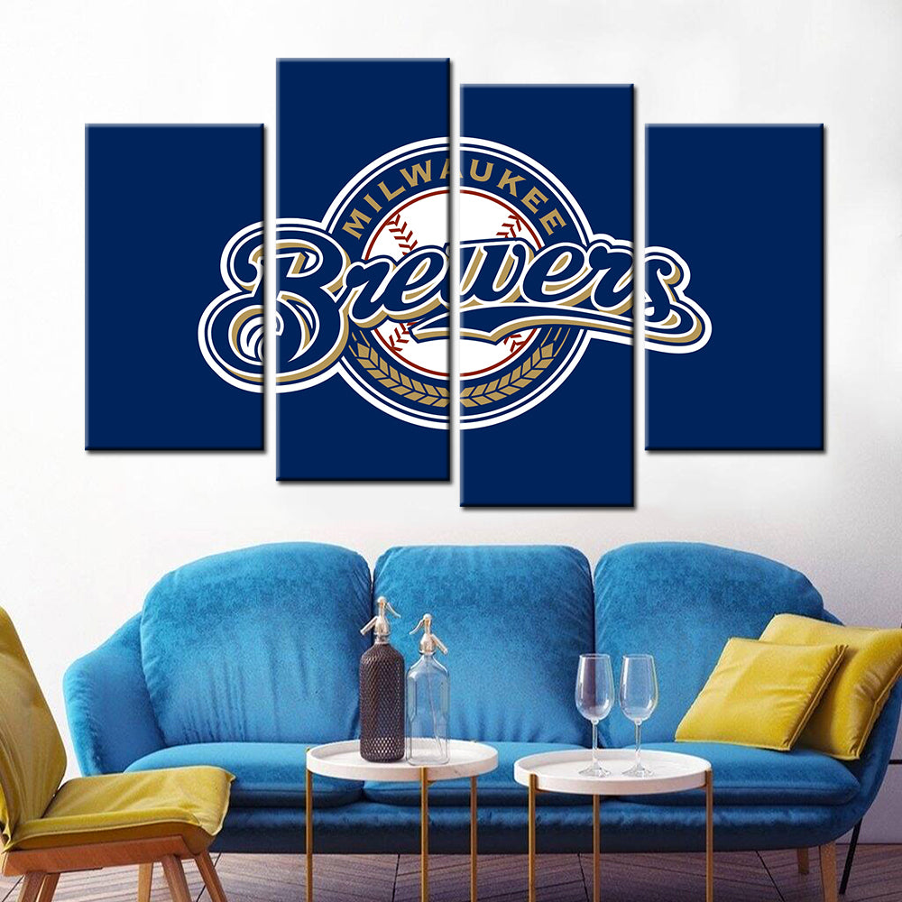 Baseball Wall Art - BB5030 - Milwaukee Brewers - Baseball Poster - Baseball Canvas