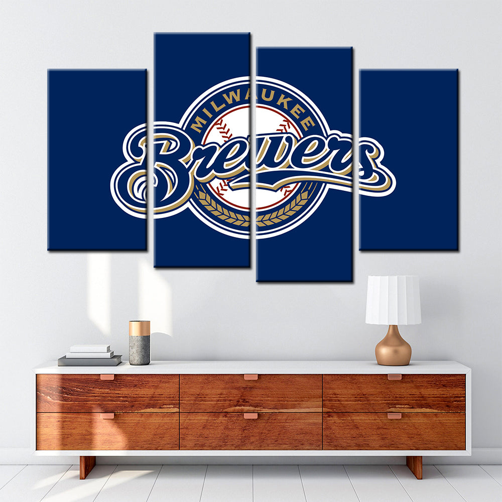 Baseball Wall Art - BB5030 - Milwaukee Brewers - Baseball Poster - Baseball Canvas