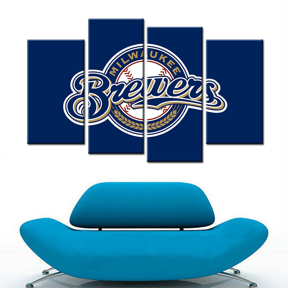 Baseball Wall Art - BB5030 - Milwaukee Brewers - Baseball Poster - Baseball Canvas