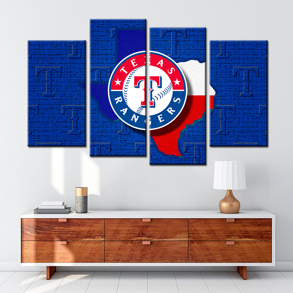 Baseball Wall Art - BB5035 - Texas Rangers - Baseball Poster - Baseball Canvas