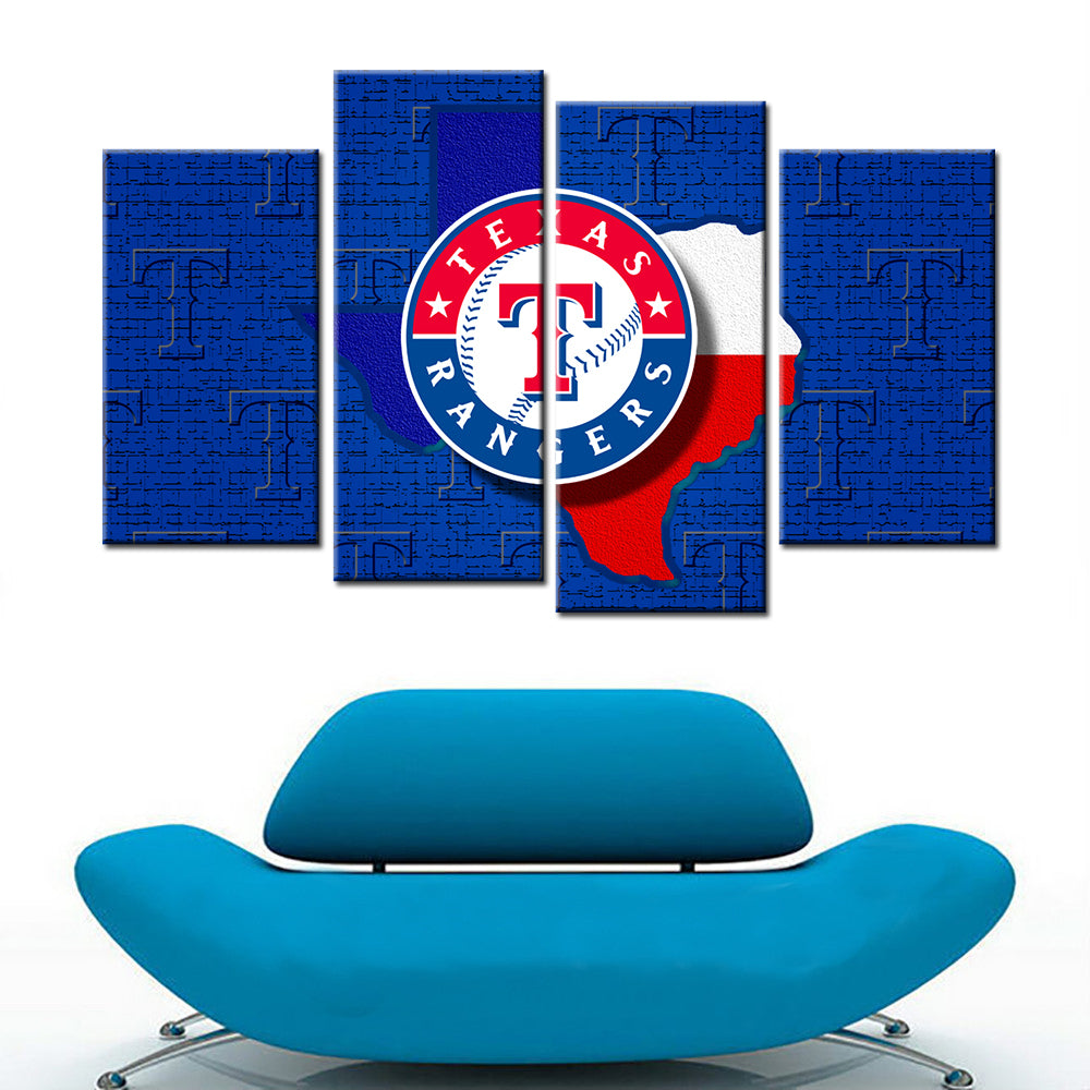 Baseball Wall Art - BB5035 - Texas Rangers - Baseball Poster - Baseball Canvas