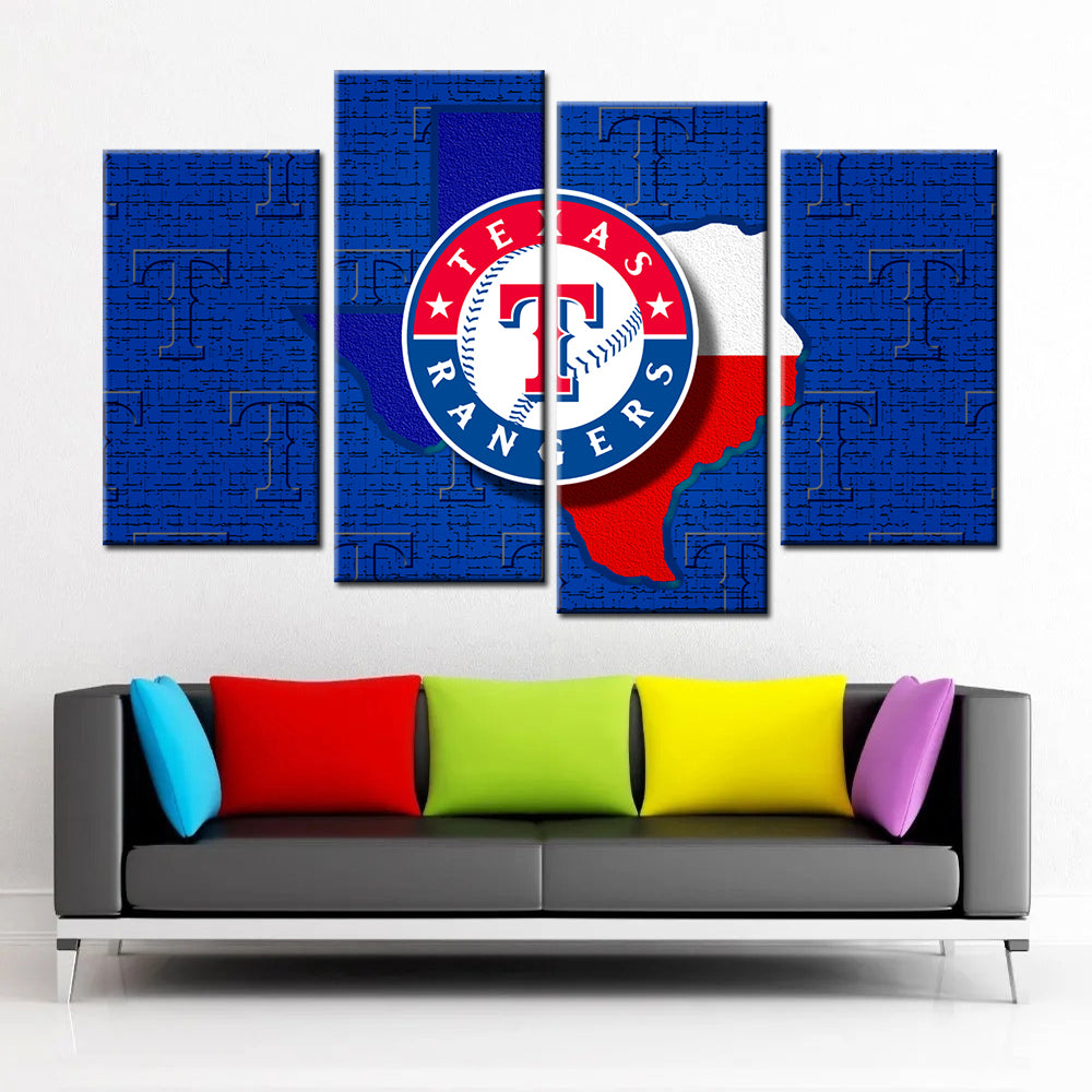 Baseball Wall Art - BB5035 - Texas Rangers - Baseball Poster - Baseball Canvas