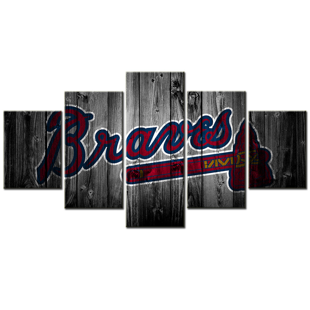 Baseball - 5 Pieces Wall Art - BB5004 - Atlanta Braves Baseball - Baseball Poster - Baseball Canvas