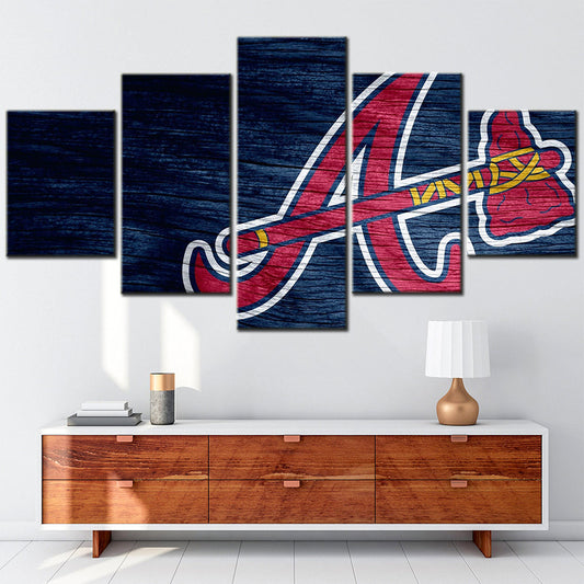 Baseball Canvas Wall Art - BB5005 - Atlanta Braves Baseball