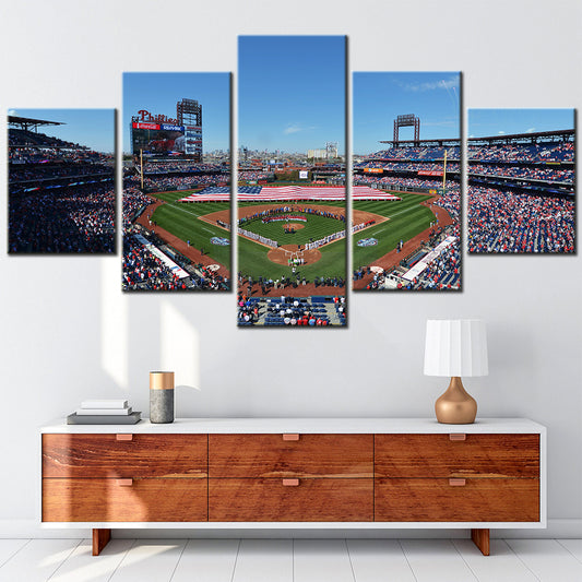 Baseball - 5 Pieces Wall Art - BB5017 - Citizens Bank Park - Philadelphia Phillies - Baseball Poster - Baseball Canvas
