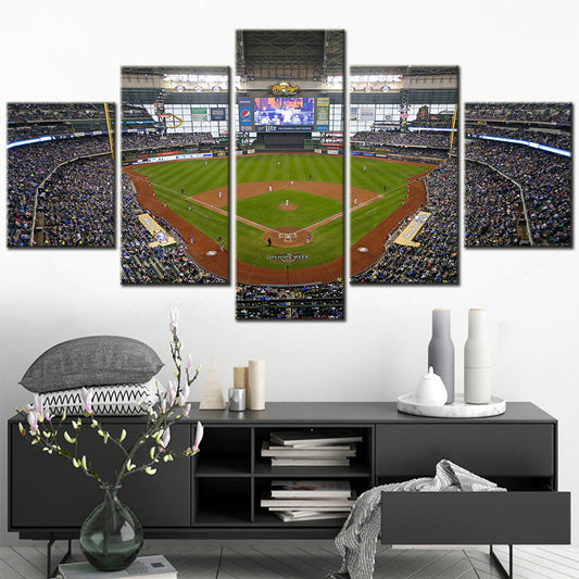 Baseball - 5 Pieces Wall Art - BB5019 - American Family Field - Home of Your Milwaukee Brewers - Baseball Poster - Baseball Canvas