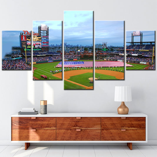 Baseball - 5 Pieces Wall Art - BB5020 - Citizens Bank Park - Philadelphia Phillies Baseball - Baseball Poster - Baseball Canvas