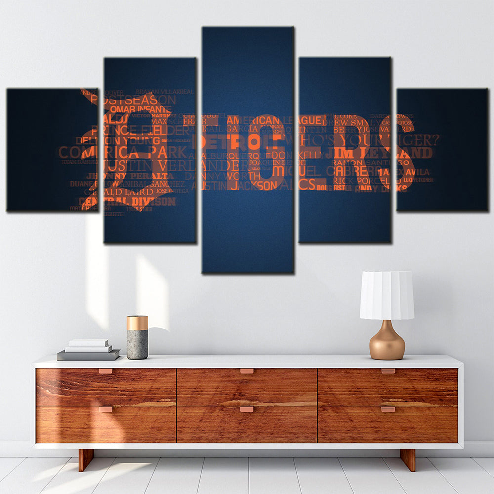 Baseball Wall Art - BB5028 - Detroit Tigers - Baseball Poster - Baseball Canvas