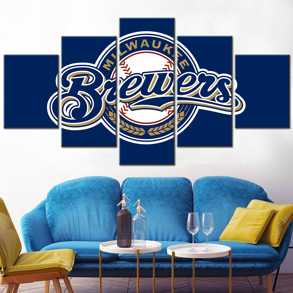 Baseball Wall Art - BB5030 - Milwaukee Brewers - Baseball Poster - Baseball Canvas