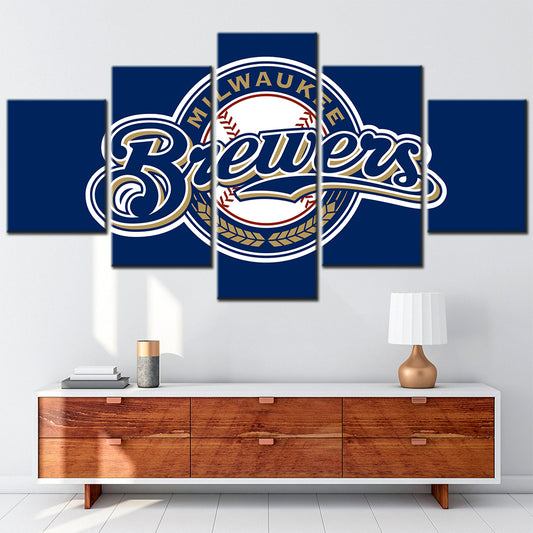 Baseball Wall Art - BB5030 - Milwaukee Brewers - Baseball Poster - Baseball Canvas