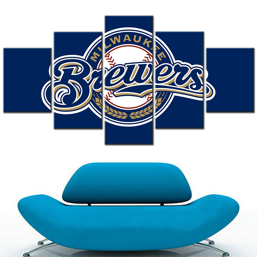 Baseball Wall Art - BB5030 - Milwaukee Brewers - Baseball Poster - Baseball Canvas
