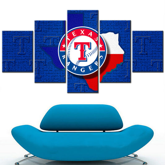 Baseball Canvas Wall Art - BB5035 - Texas Rangers