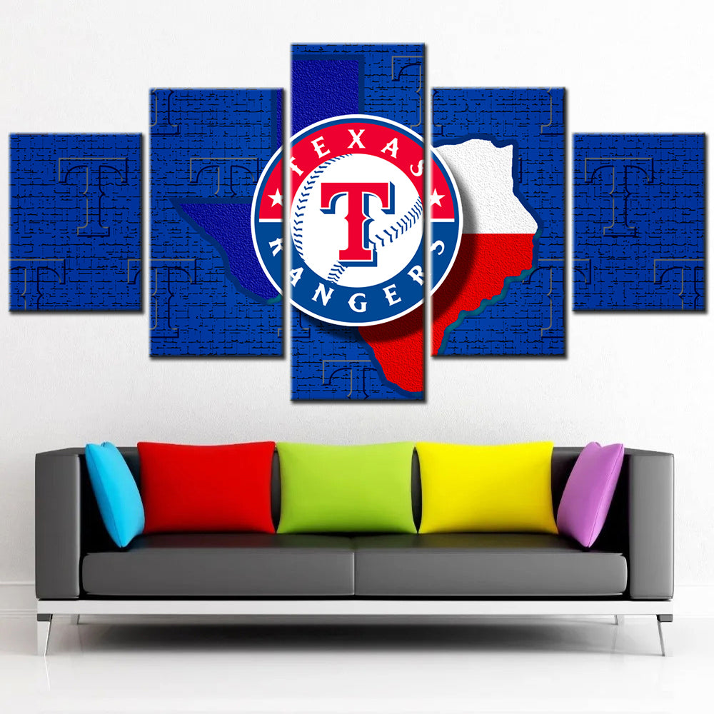 Baseball Wall Art - BB5035 - Texas Rangers - Baseball Poster - Baseball Canvas
