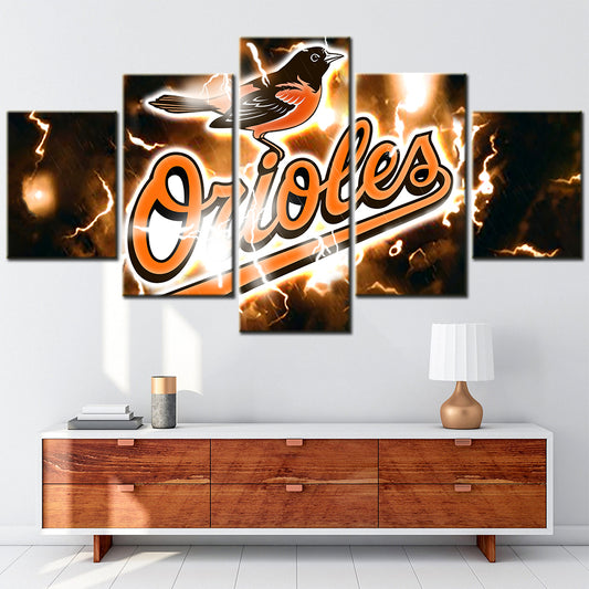 Baseball - 5 Pieces Wall Art - BB5006 - Baltimore Orioles Baseball - Baseball Poster - Baseball Canvas