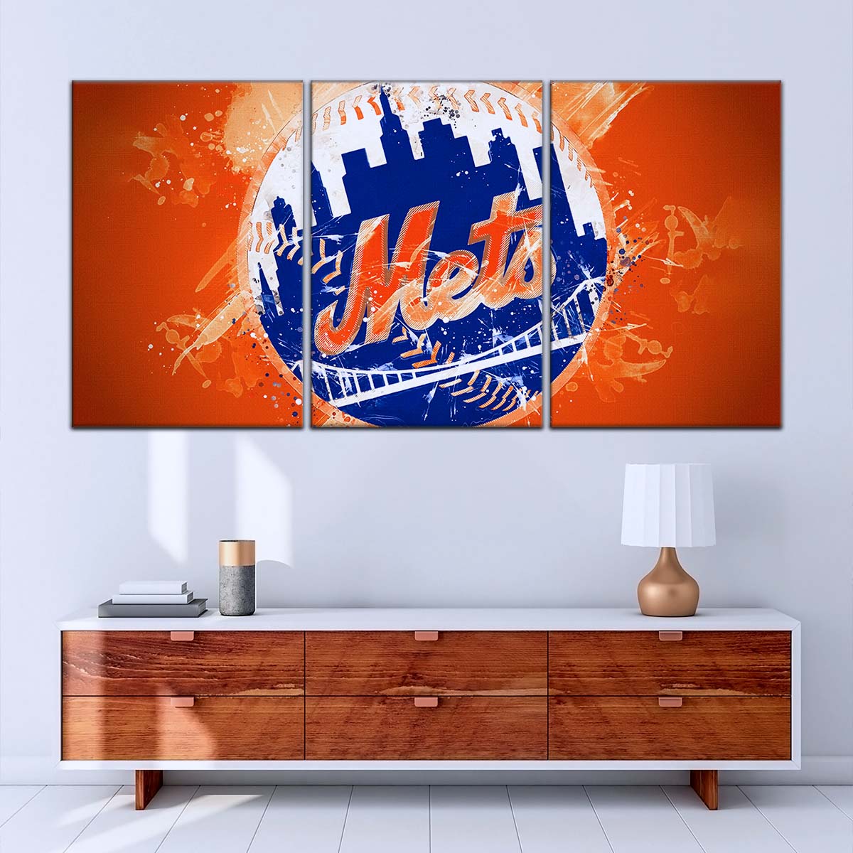 Baseball Wall Art - BB5041 - New York Mets - MLB Pride in Every Stitch - Baseball Poster - Baseball Canvas