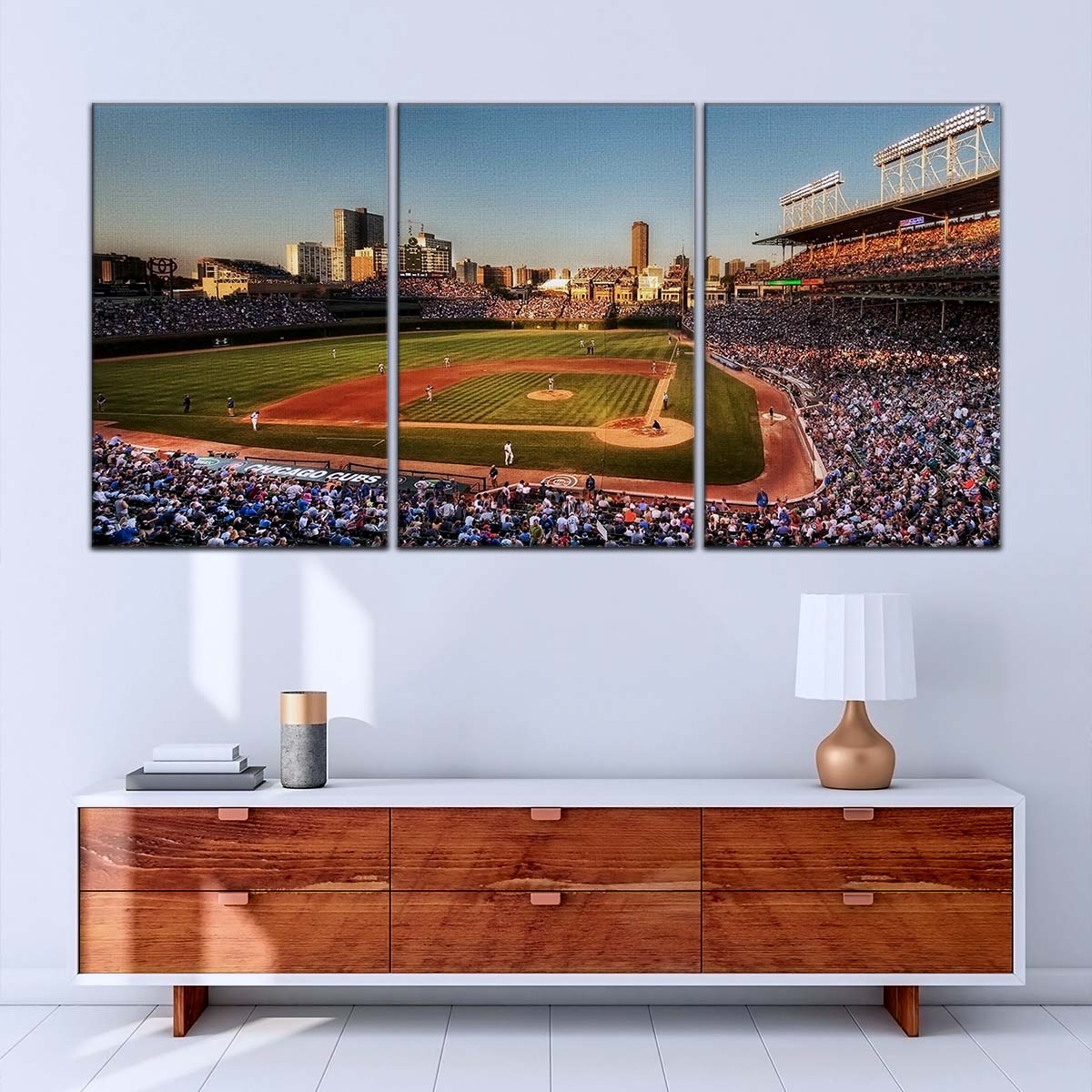 Baseball Canvas Wall Art - BB5052 - Baseball MLB Stadium Chicago Cubs