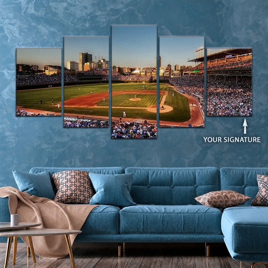 Baseball Canvas Wall Art - BB5052 - Baseball MLB Stadium Chicago Cubs
