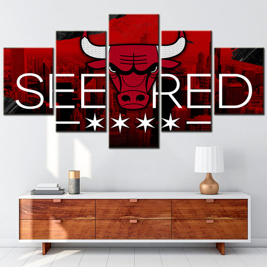 Basketball Wall Art - BK5026 - Chicago Bulls - Basketball Poster - Basketball Canvas