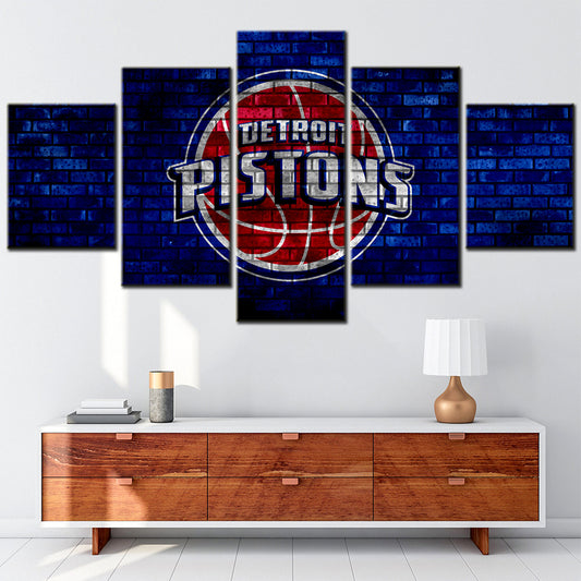 Basketball Wall Art - BK5030 - Detroit Pistons - Basketball Poster - Basketball Canvas