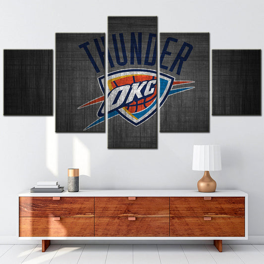 Basketball Canvas Wall Art - BK5038 - Oklahoma City Thunder