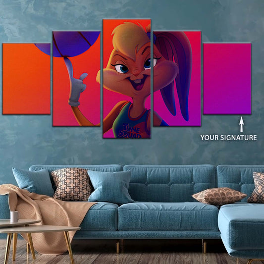 Basketball Wall Art - BK5052 - Lola Bunny Dominates the Court - Basketball Poster - Basketball Canvas