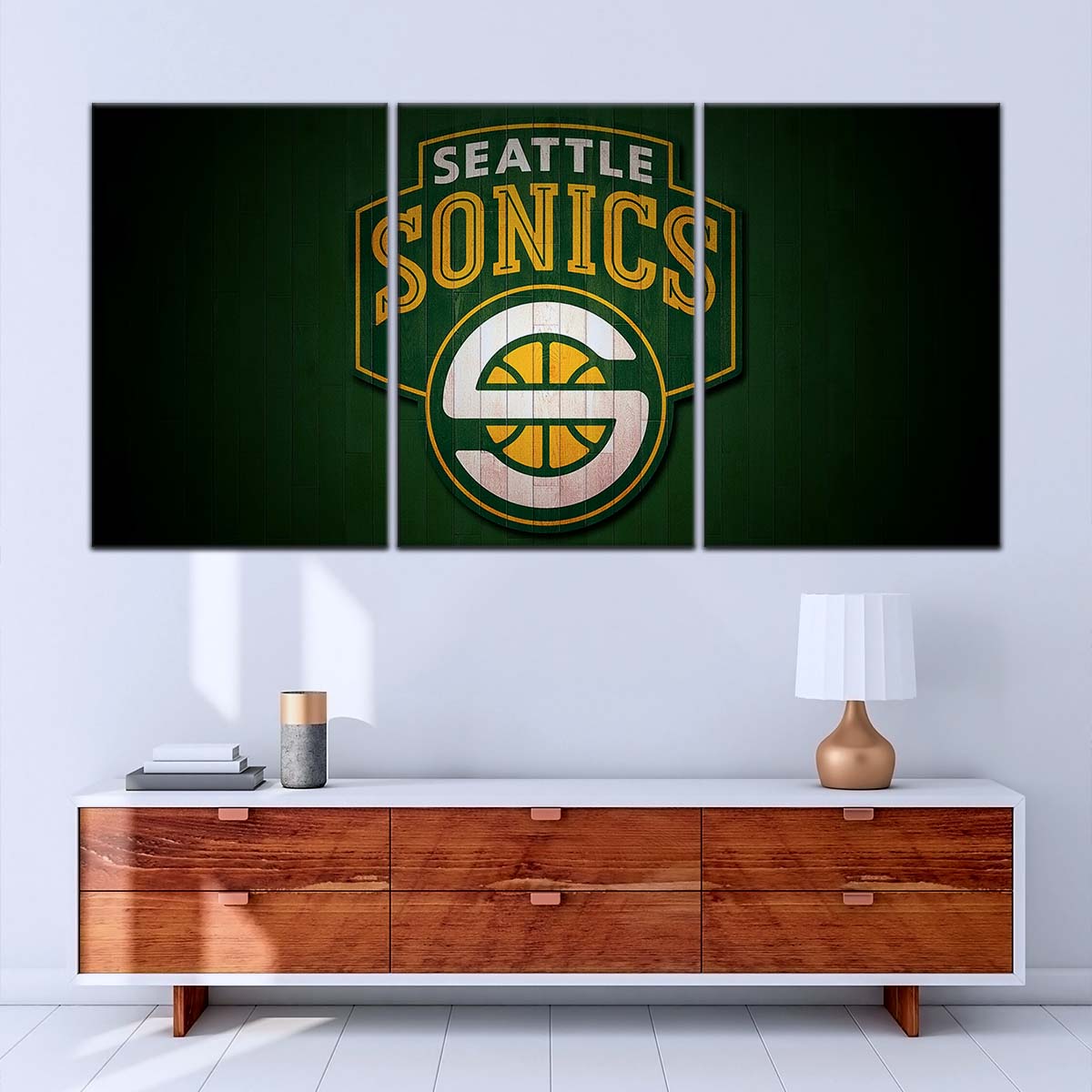 Basketball Canvas Wall Art - BK5061 - Seattle Supersonics Sports