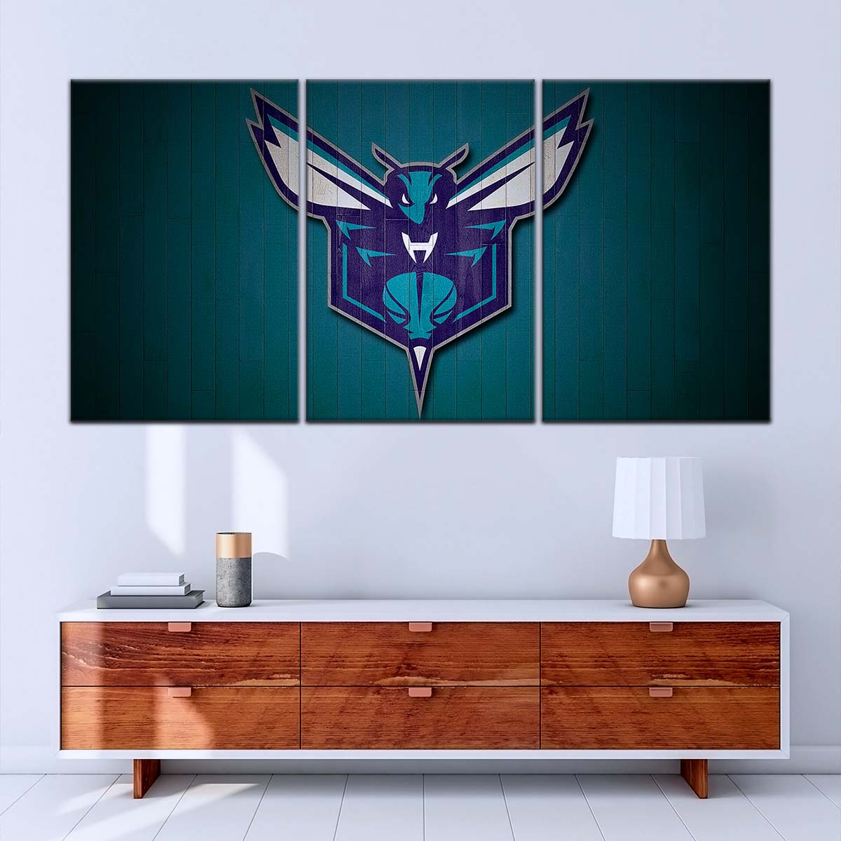 Basketball Canvas Wall Art - BK5066 - Charlotte Hornets Sports