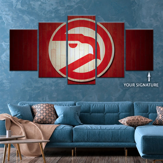 Basketball Canvas Wall Art - BK5042 - Atlanta Hawks Sports