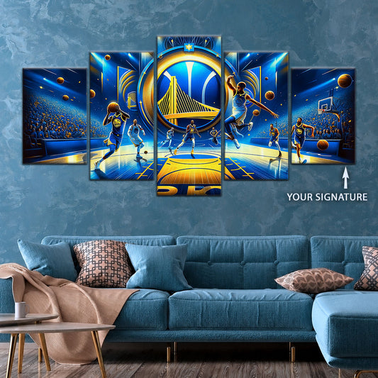 Basketball Canvas Wall Art - BK5047 - Golden State Warriors