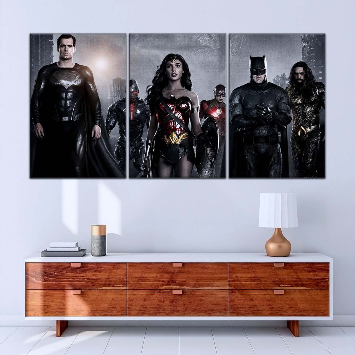 DC Wall Art - DCEU5002 - Superman - Batman - Wonder Woman - Aquaman - Flash - Zack Snyder's Justice League - DC Extended Universe Poster - DC Extended Universe Canvas