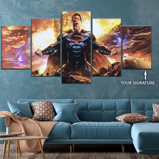 DC Wall Art - DCEU5018 - Superman - Zack Snyder’s Justice League Epic Scene - DC Extended Universe Poster - DC Extended Universe Canvas