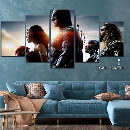 DC Wall Art - DCEU5021 - Superman - Batman - Wonder Woman - Aquaman - Flash - Zack Snyder's Justice League - DC Extended Universe Poster - DC Extended Universe Canvas