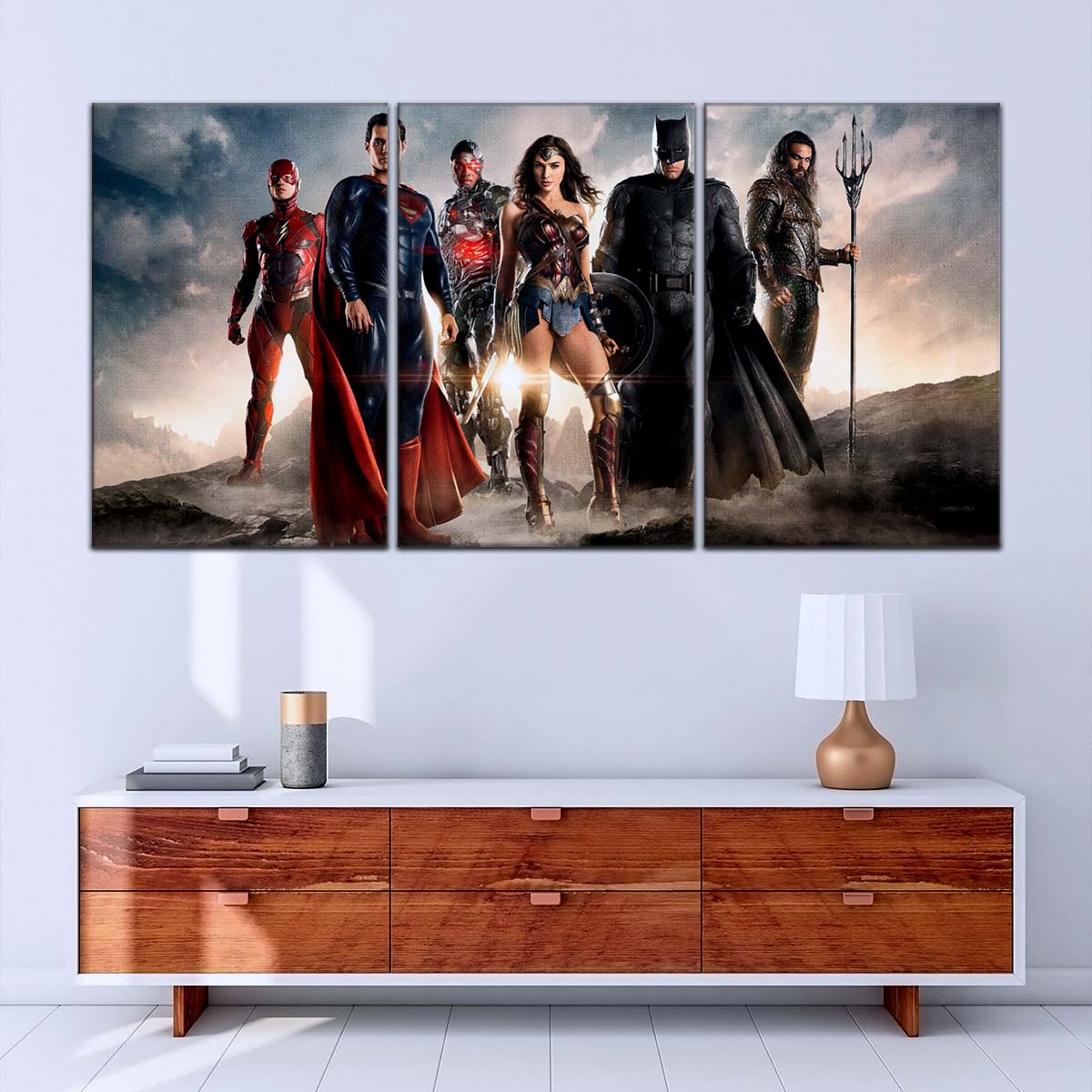 DC Wall Art - DCEU5022 - Superman - Batman - Wonder Woman - Aquaman - Flash - Zack Snyder's Justice League - DC Extended Universe Poster - DC Extended Universe Canvas