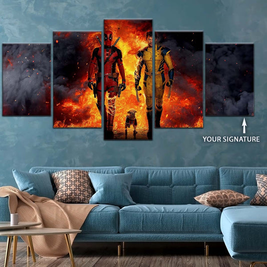 DC Wall Art - DCEU5036 - Deadpool & Wolverine - DC Extended Universe Poster - DC Extended Universe Canvas
